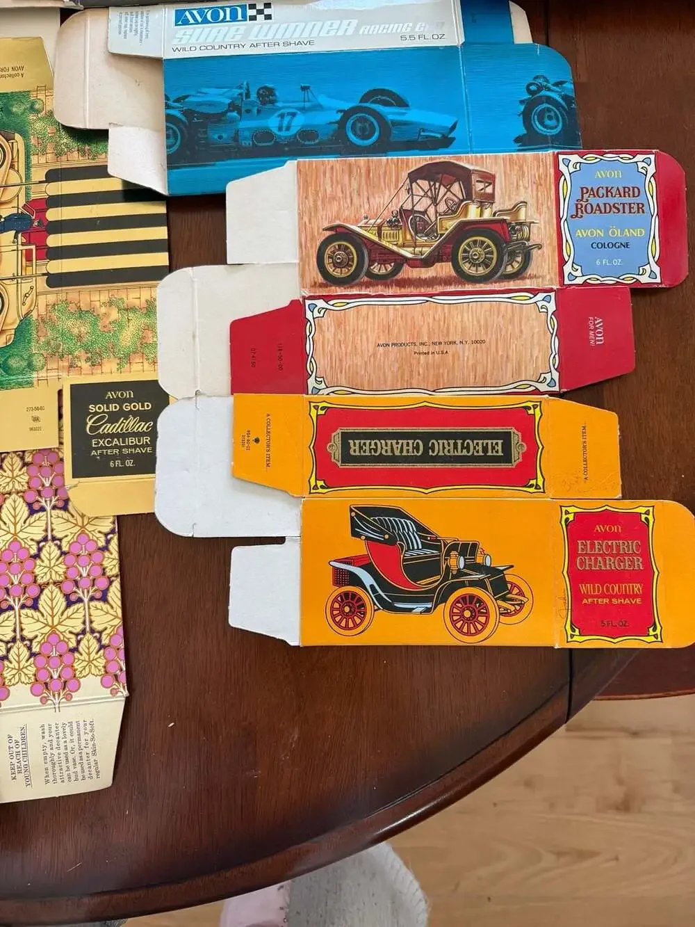 VTG Avon Men's After Shave and Cologne Collectible Packaging Boxes (10) & Album